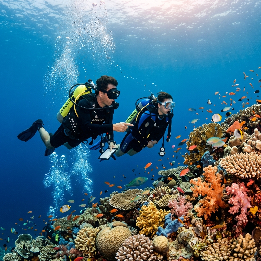 Guided scuba diving experience in Mirissa
